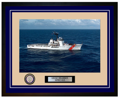 USCGC RELIANCE WMEC 615 Framed Coast Guard Ship Photo Blue 86WMEC615