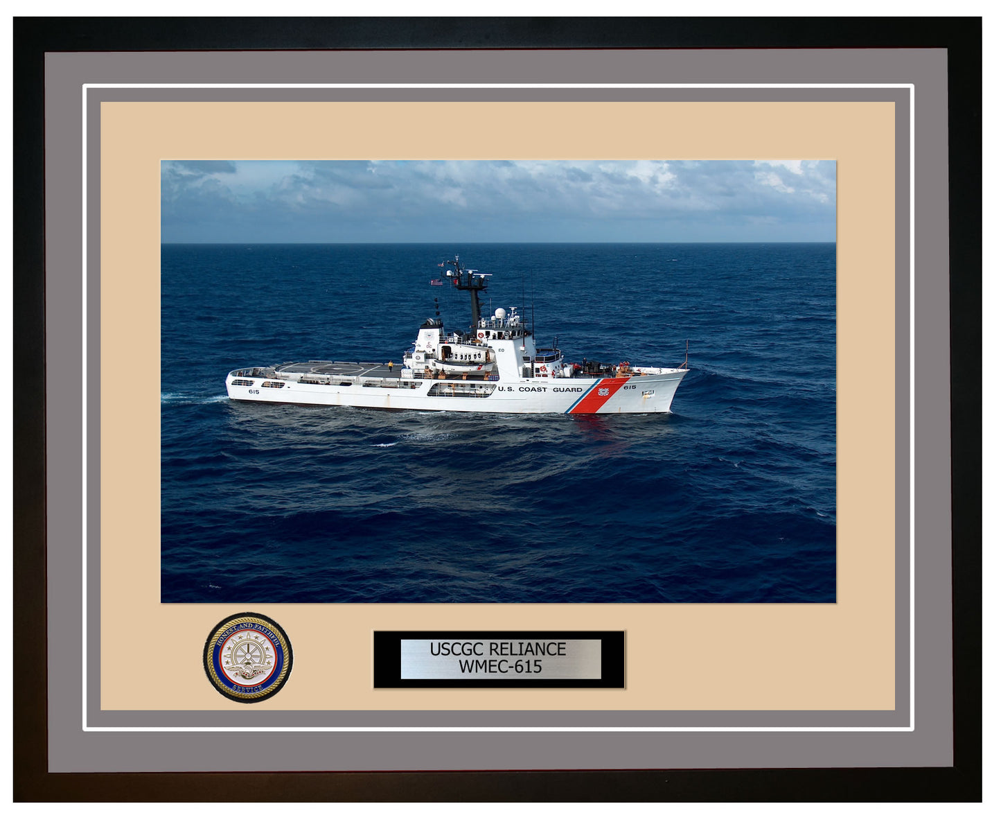 USCGC RELIANCE WMEC 615 Framed Coast Guard Ship Photo Grey 86WMEC615