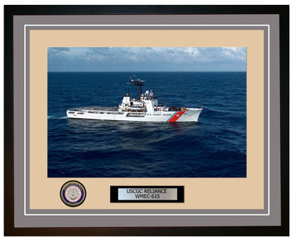 USCGC RELIANCE WMEC 615 Framed Coast Guard Ship Photo Grey 86WMEC615