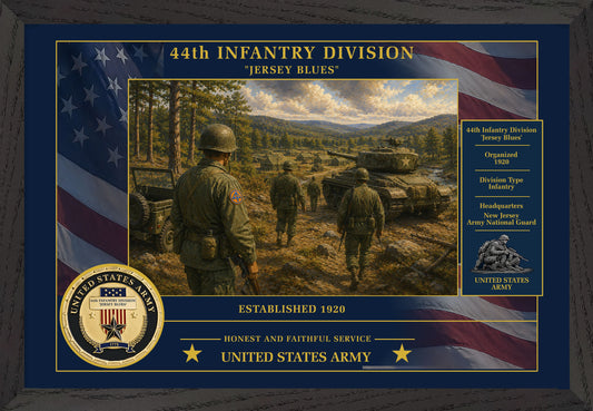 44th Infantry Division Framed Patriotic Army Art