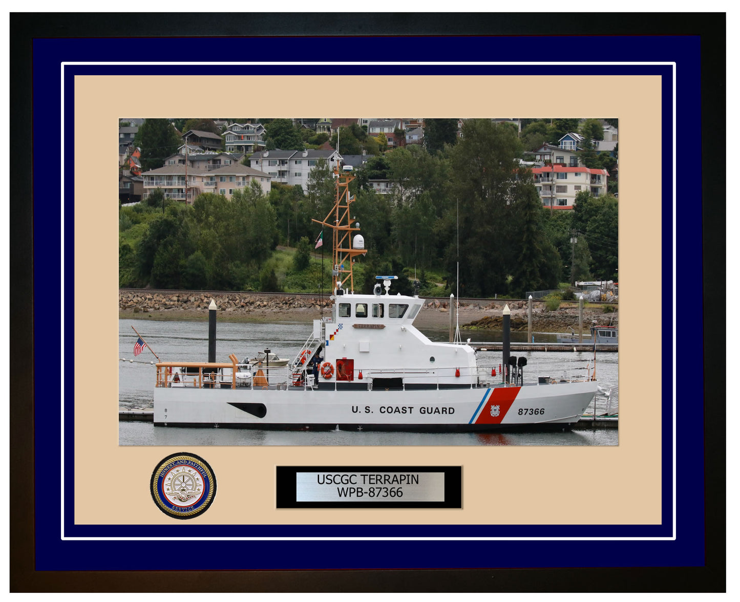 USCGC TERRAPIN WPB 87366 Framed Coast Guard Ship Photo Blue 96WPB87366