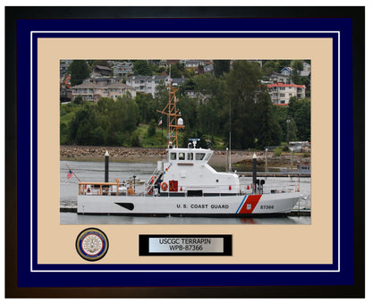 USCGC TERRAPIN WPB 87366 Framed Coast Guard Ship Photo Blue 96WPB87366