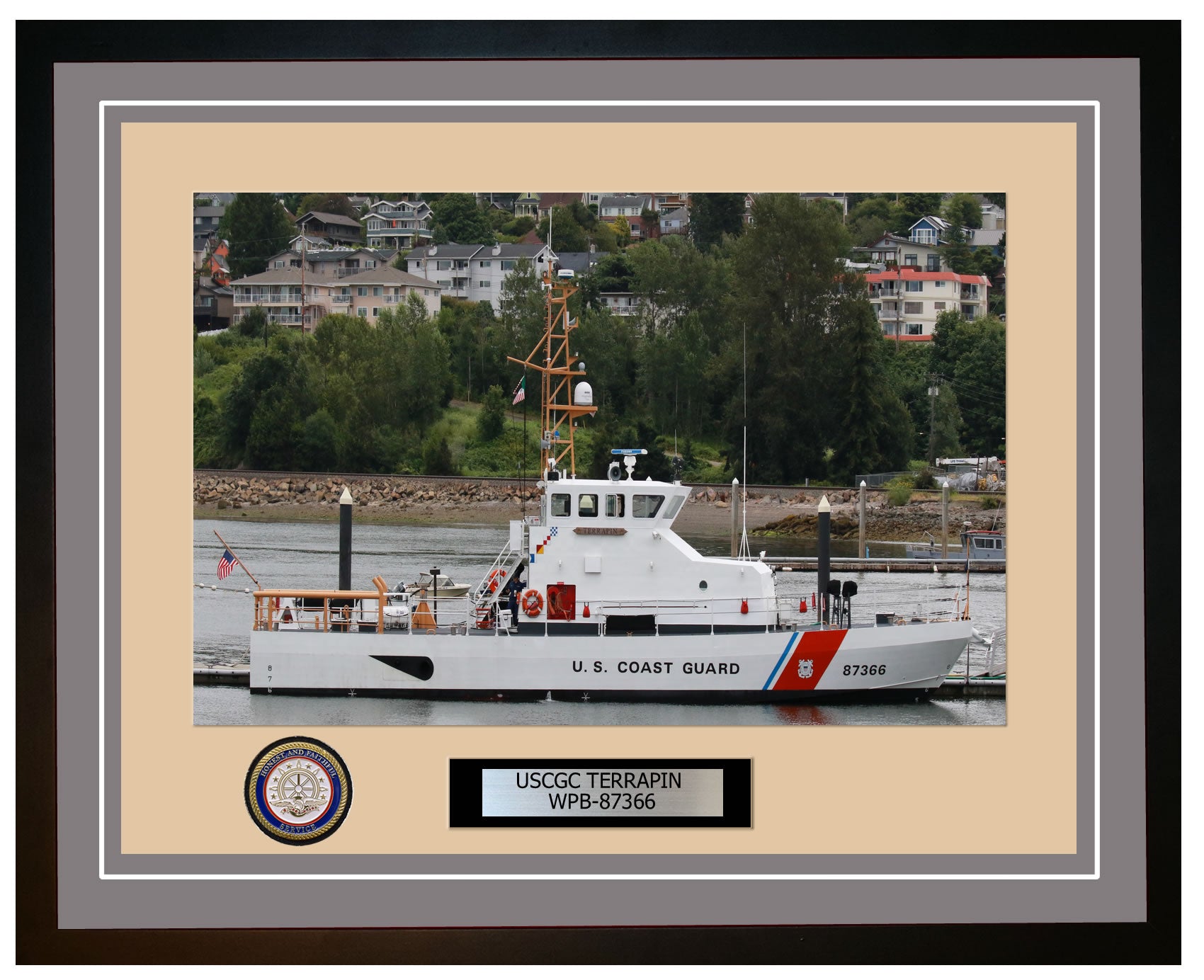 USCGC TERRAPIN WPB 87366 Framed Coast Guard Ship Photo Grey 96WPB87366