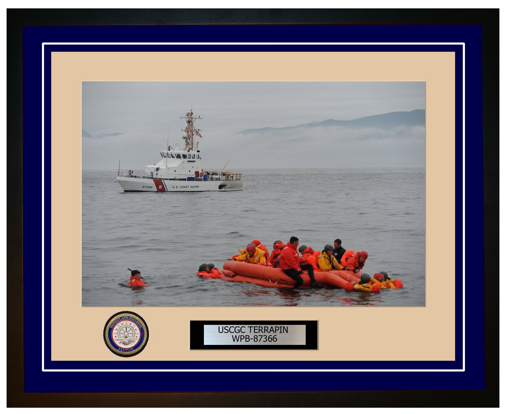 USCGC TERRAPIN WPB 87366 Framed Coast Guard Ship Photo Blue 97WPB87366