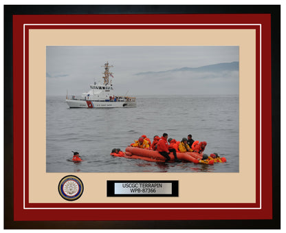 USCGC TERRAPIN WPB 87366 Framed Coast Guard Ship Photo Burgundy 97WPB87366