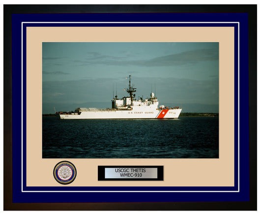 USCGC THETIS WMEC 910 Framed Coast Guard Ship Photo Blue 98WMEC910