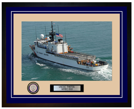 USCGC THETIS WMEC 910 Framed Coast Guard Ship Photo Blue 99WMEC910