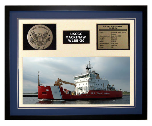 USCGC Mackinaw WLBB-30 Framed Coast Guard Ship Display