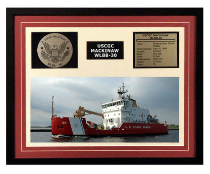 USCGC Mackinaw WLBB-30 Framed Coast Guard Ship Display