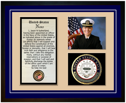 Navy Engraved Officer Oath of Office