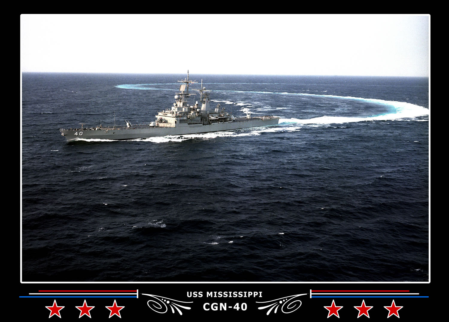 USS Mississippi CGN-40 Canvas Photo Print
