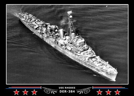 USS Rhodes DER-384 Canvas Photo Print