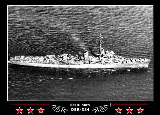 USS Rhodes DER-384 Canvas Photo Print