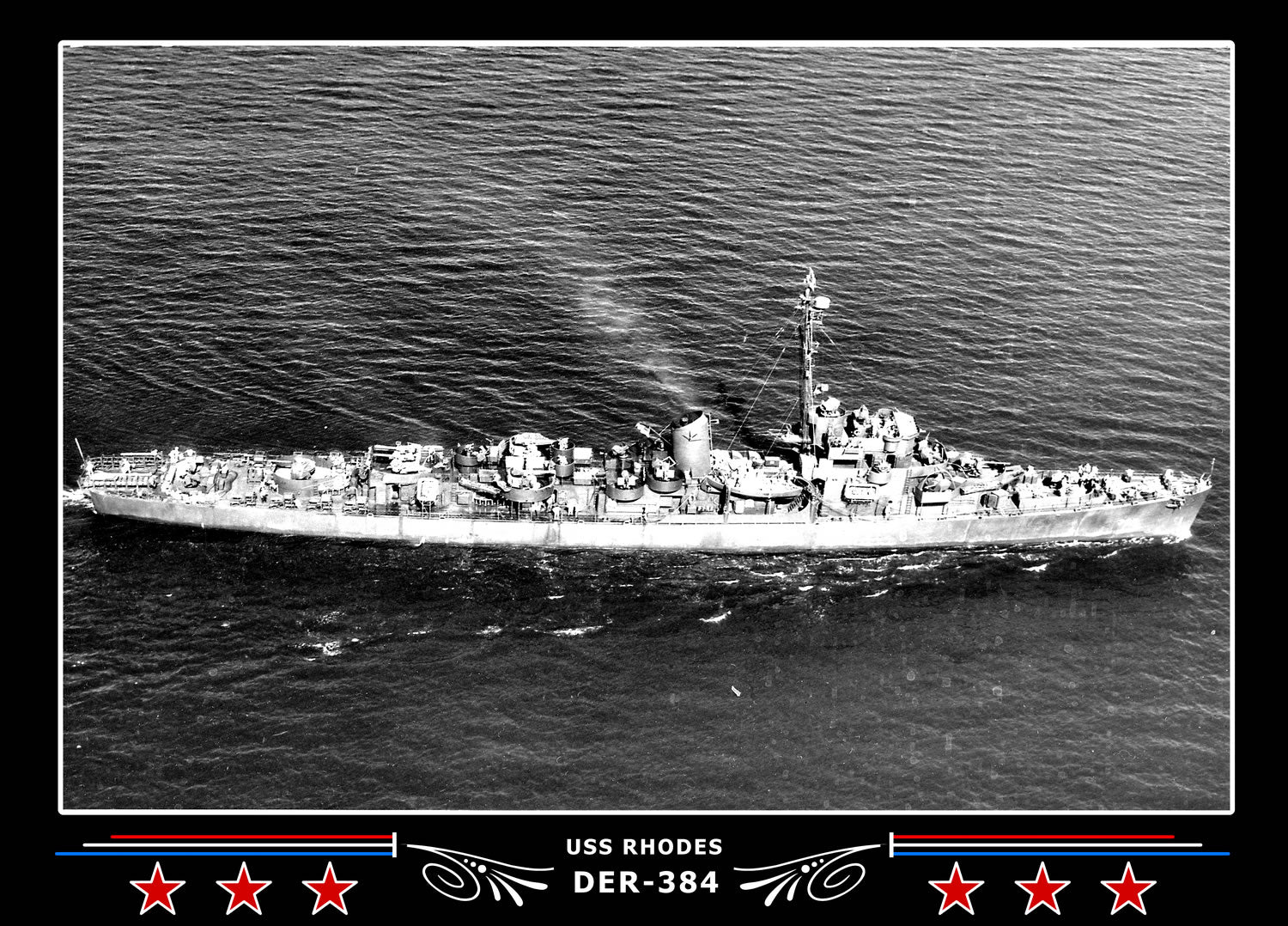USS Rhodes DER-384 Canvas Photo Print