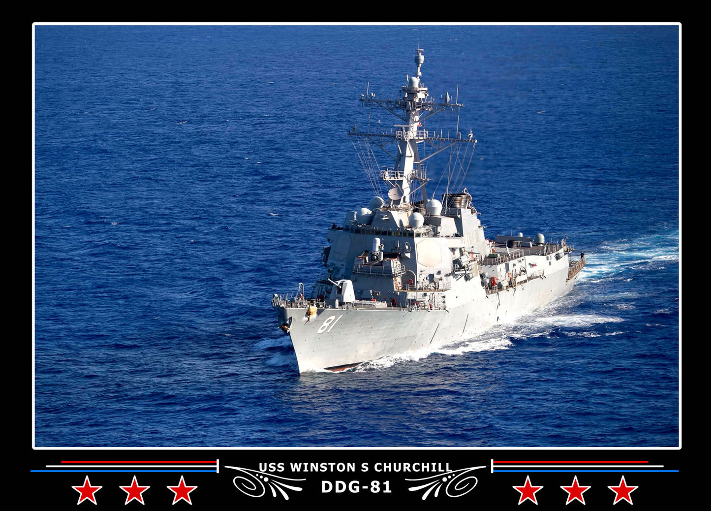 USS Winston S Churchill DDG-81 Canvas Photo Print