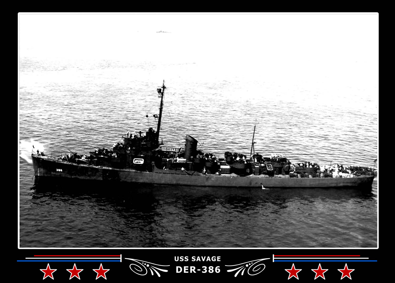 USS Savage DER-386 Canvas Photo Print