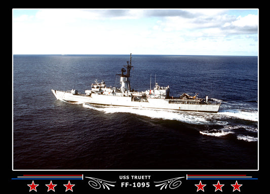 USS Truett FF-1095 Canvas Photo Print