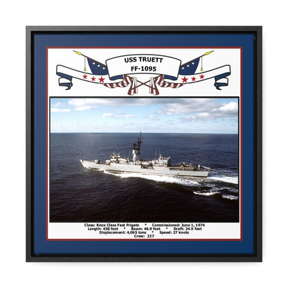 USS Truett FF-1095 Navy Floating Frame Photo Front View