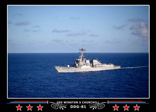 USS Winston S Churchill DDG-81 Canvas Photo Print