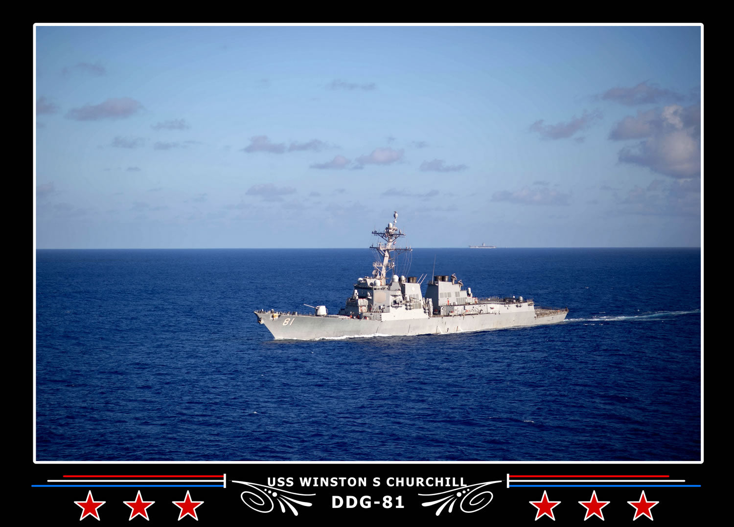 USS Winston S Churchill DDG-81 Canvas Photo Print