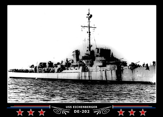 USS Eichenberger DE-202 Canvas Photo Print