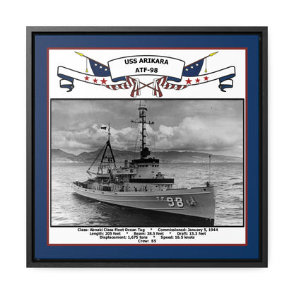 USS Arikara ATF-98 Navy Floating Frame Photo Front View