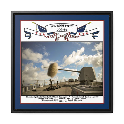USS Roosevelt DDG-80 Navy Floating Frame Photo Front View