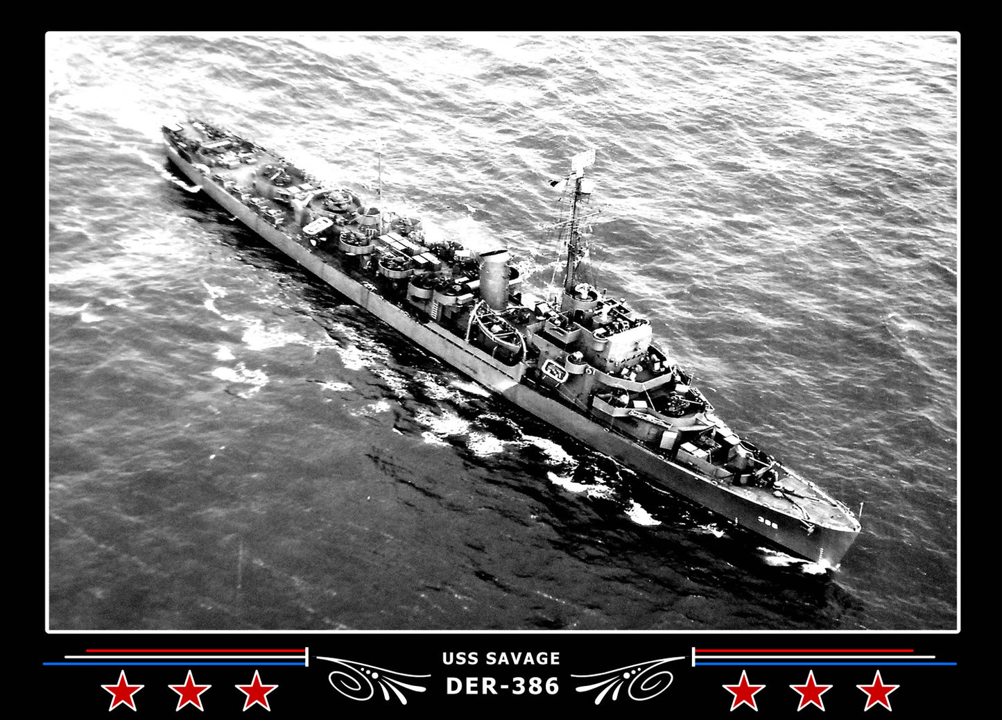 USS Savage DER-386 Canvas Photo Print