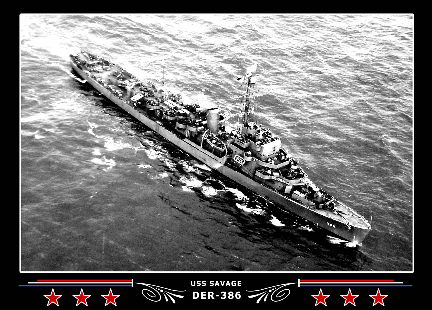 USS Savage DER-386 Canvas Photo Print