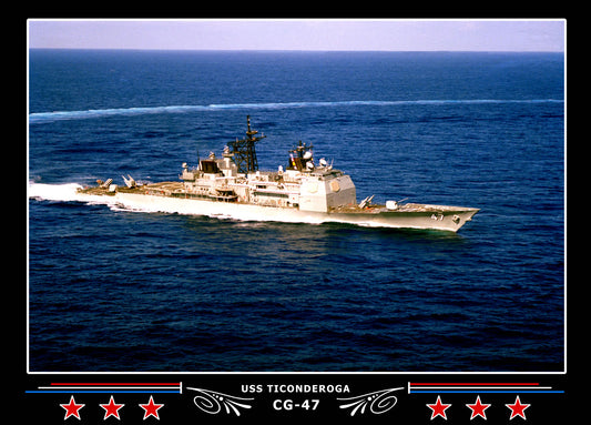 USS Ticonderoga CG-47 Canvas Photo Print
