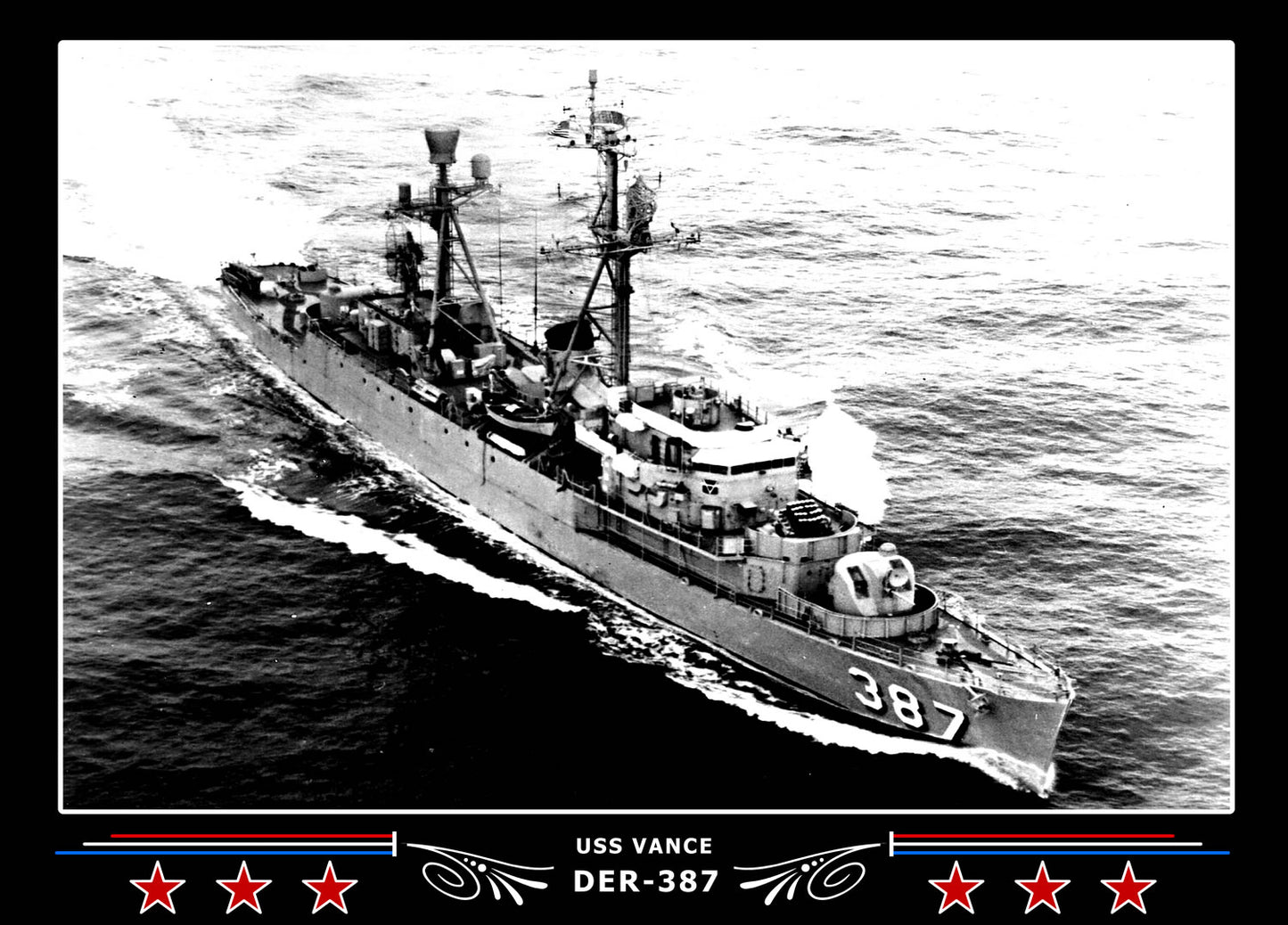 USS Vance DER-387 Canvas Photo Print