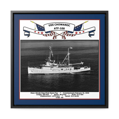 USS Chowanoc ATF-100 Navy Floating Frame Photo Front View