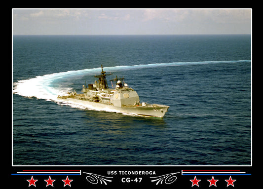 USS Ticonderoga CG-47 Canvas Photo Print