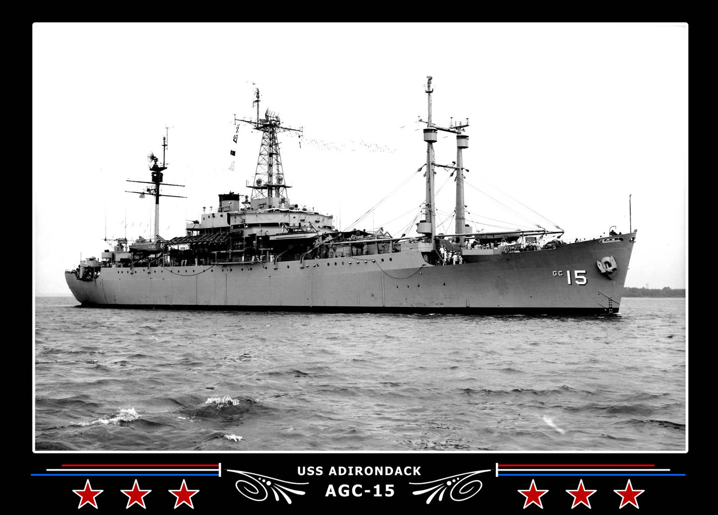 USS Adirondack AGC15 Canvas Photo Print