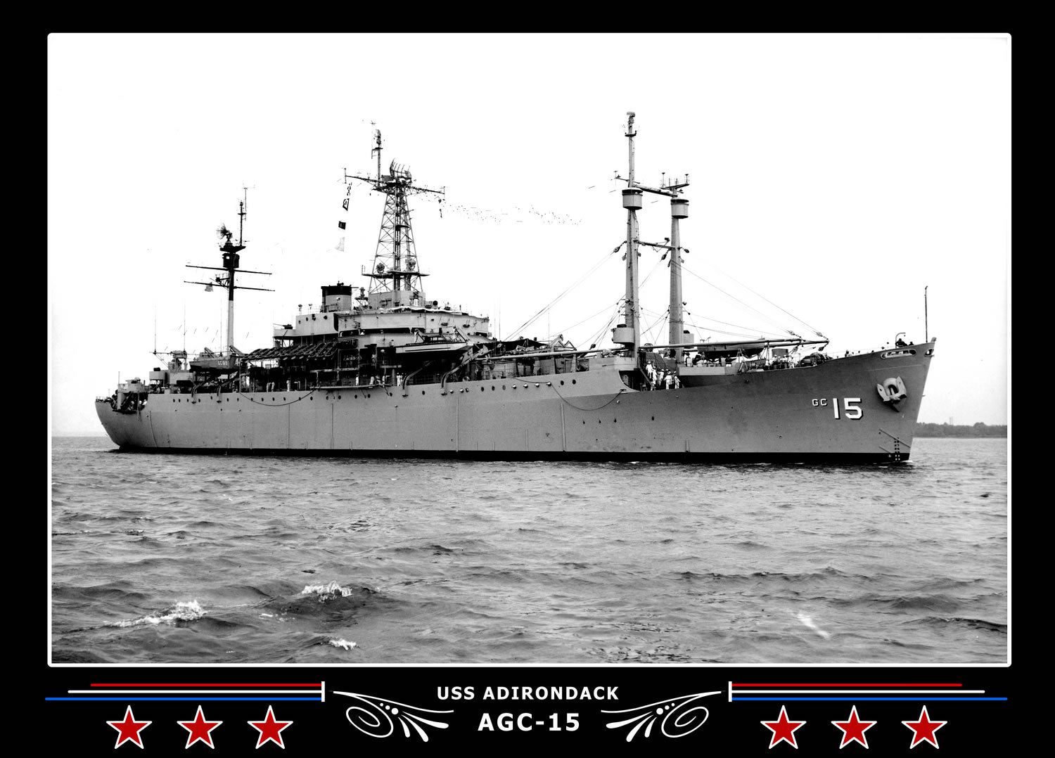 USS Adirondack AGC15 Canvas Photo Print