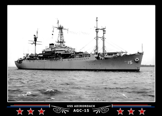 USS Adirondack AGC15 Canvas Photo Print