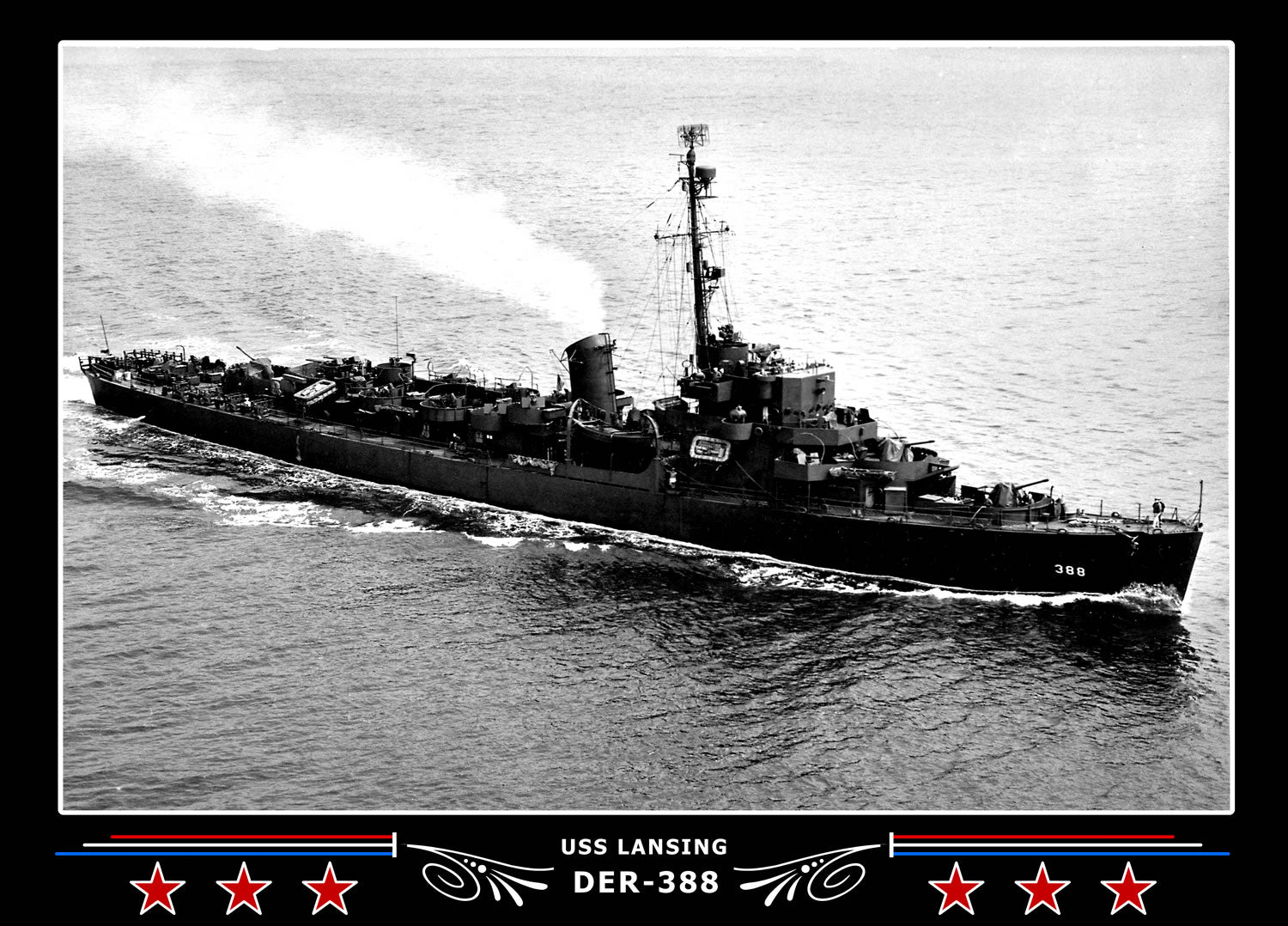 USS Lansing DER-388 Canvas Photo Print