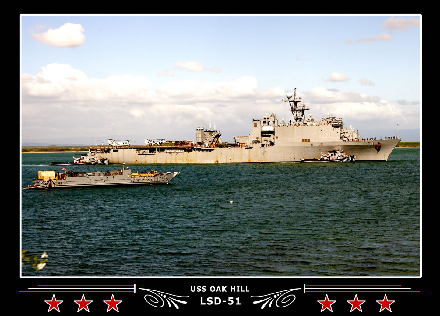 USS Oak Hill LSD51 Canvas Photo Print