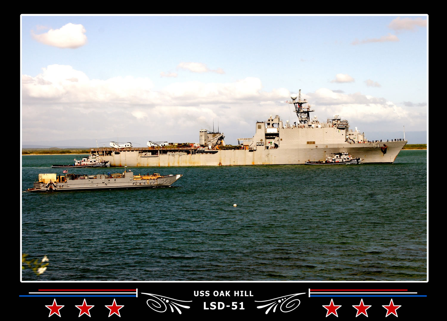 USS Oak Hill LSD51 Canvas Photo Print