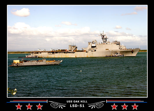 USS Oak Hill LSD51 Canvas Photo Print
