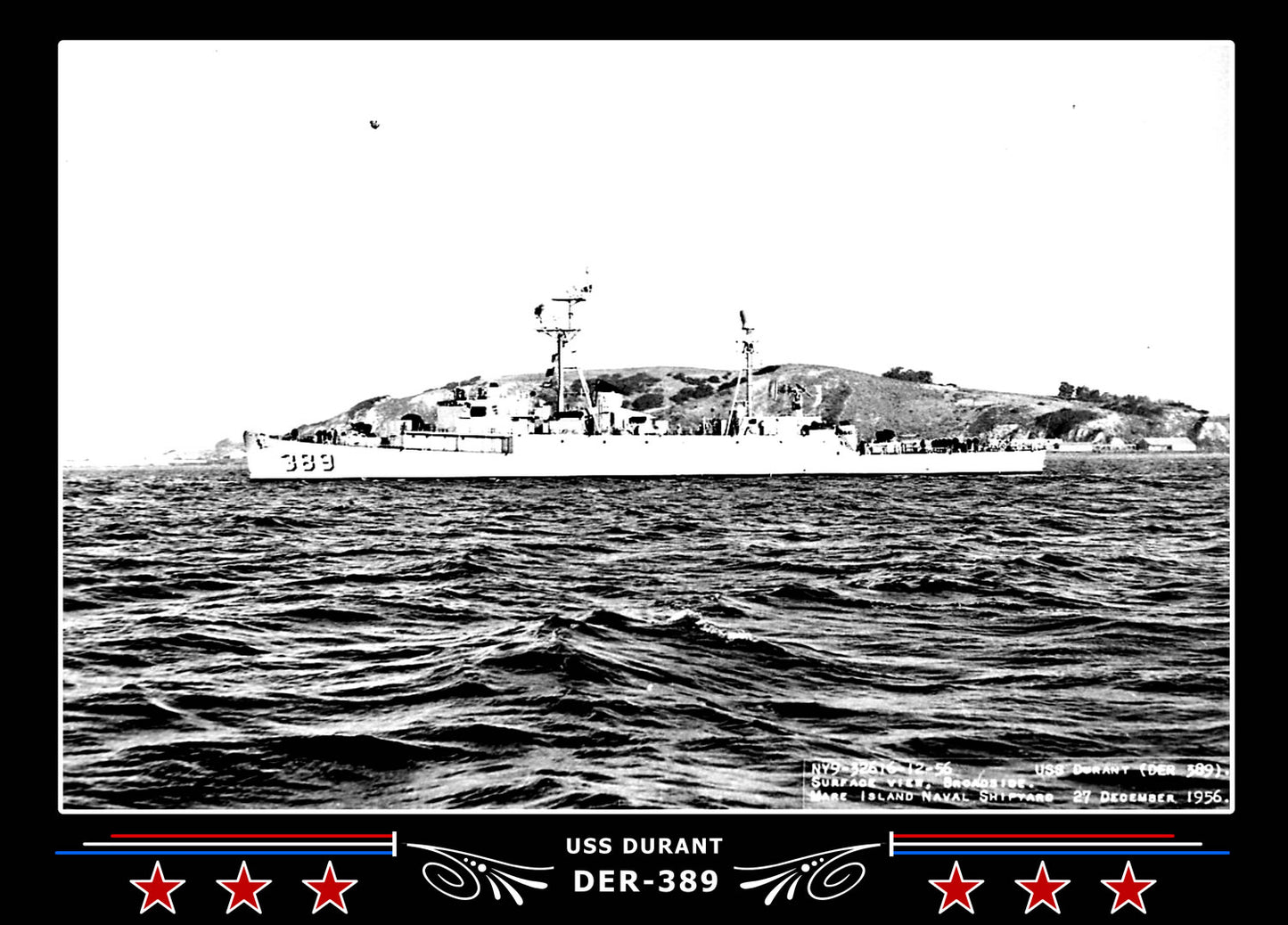 USS Durant DER-389 Canvas Photo Print