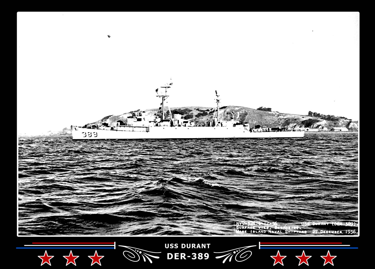 USS Durant DER-389 Canvas Photo Print