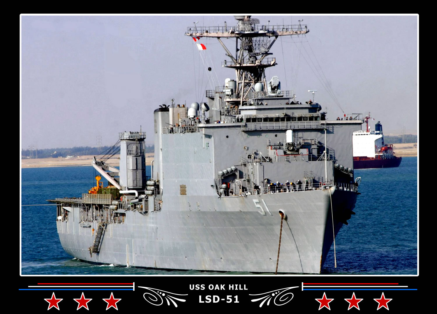USS Oak Hill LSD51 Canvas Photo Print