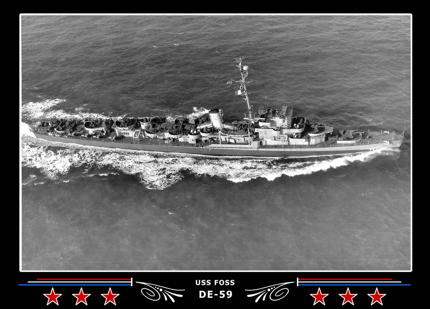 USS Foss DE-59 Canvas Photo Print