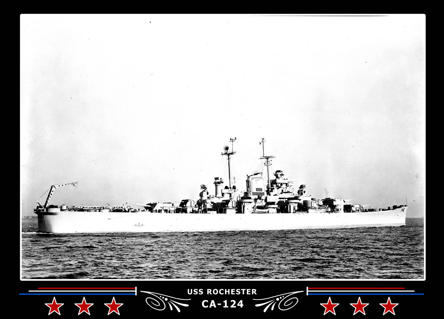 USS Rochester CA-124 Canvas Photo Print