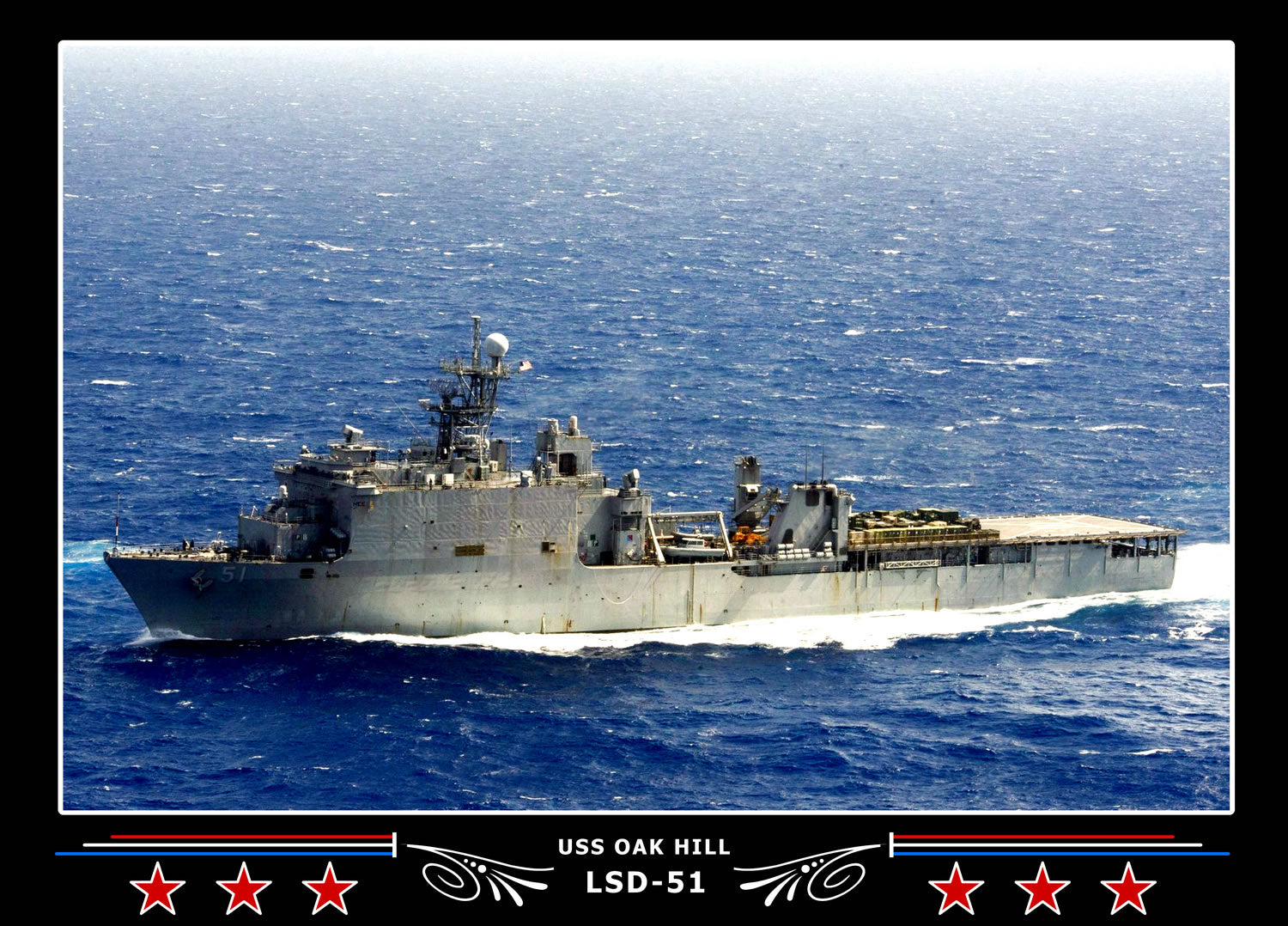 USS Oak Hill LSD51 Canvas Photo Print