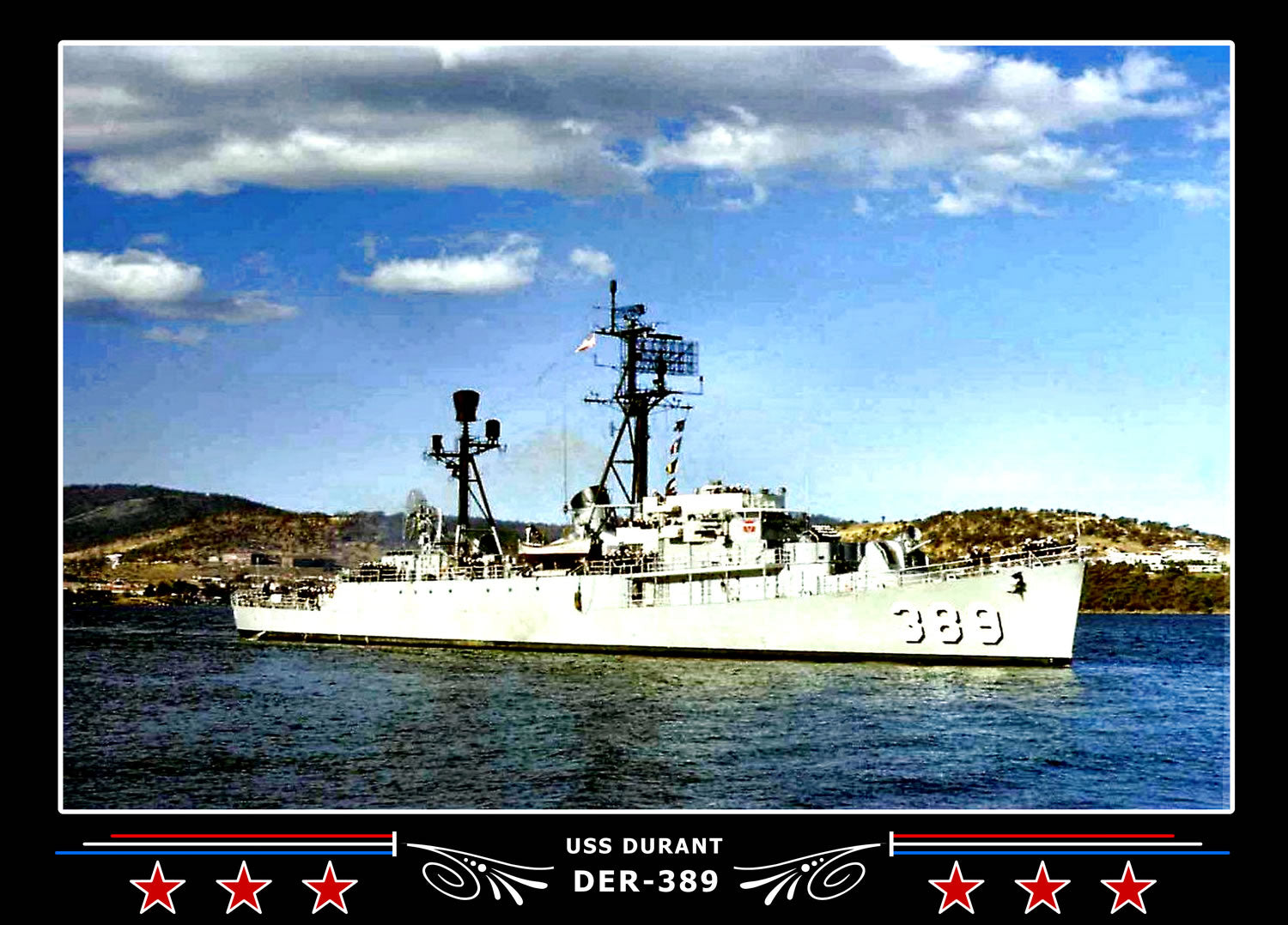 USS Durant DER-389 Canvas Photo Print