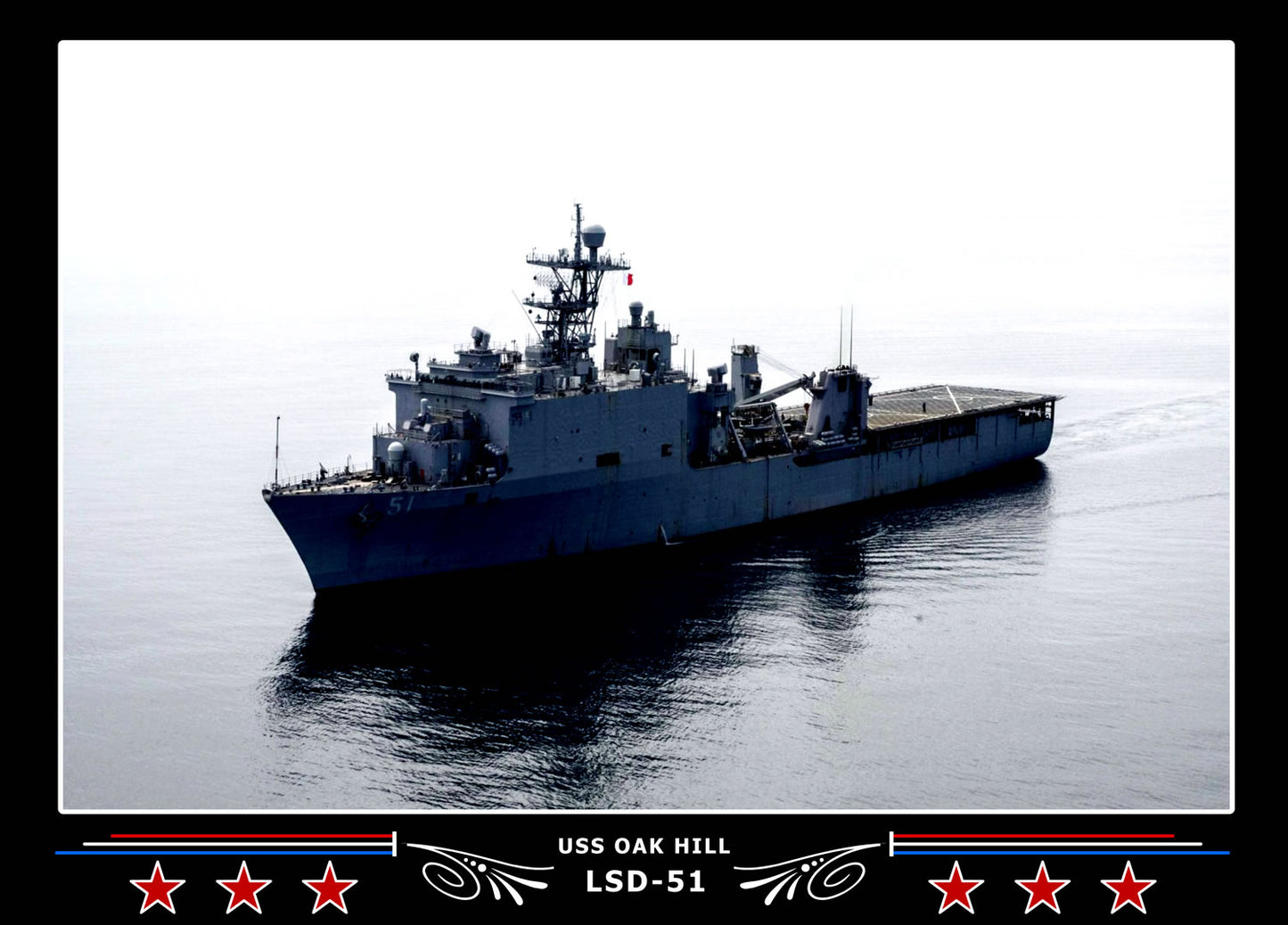 USS Oak Hill LSD51 Canvas Photo Print