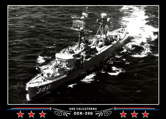 USS Calcaterra DER-390 Canvas Photo Print