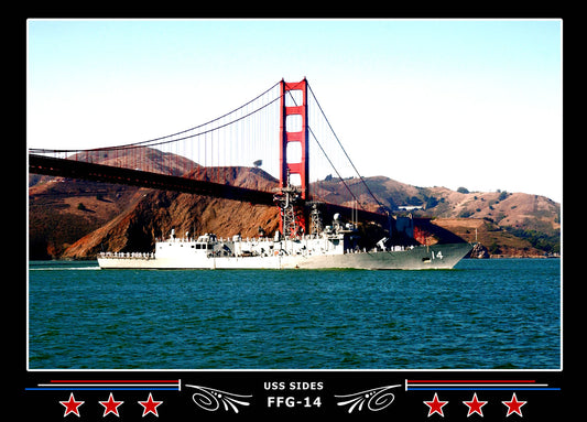 USS Sides FFG-14 Canvas Photo Print